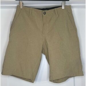 Volcom Surf & Turf Hybrid Shorts Mens 30 Tan Khaki 4-Way Stretch Walkshorts